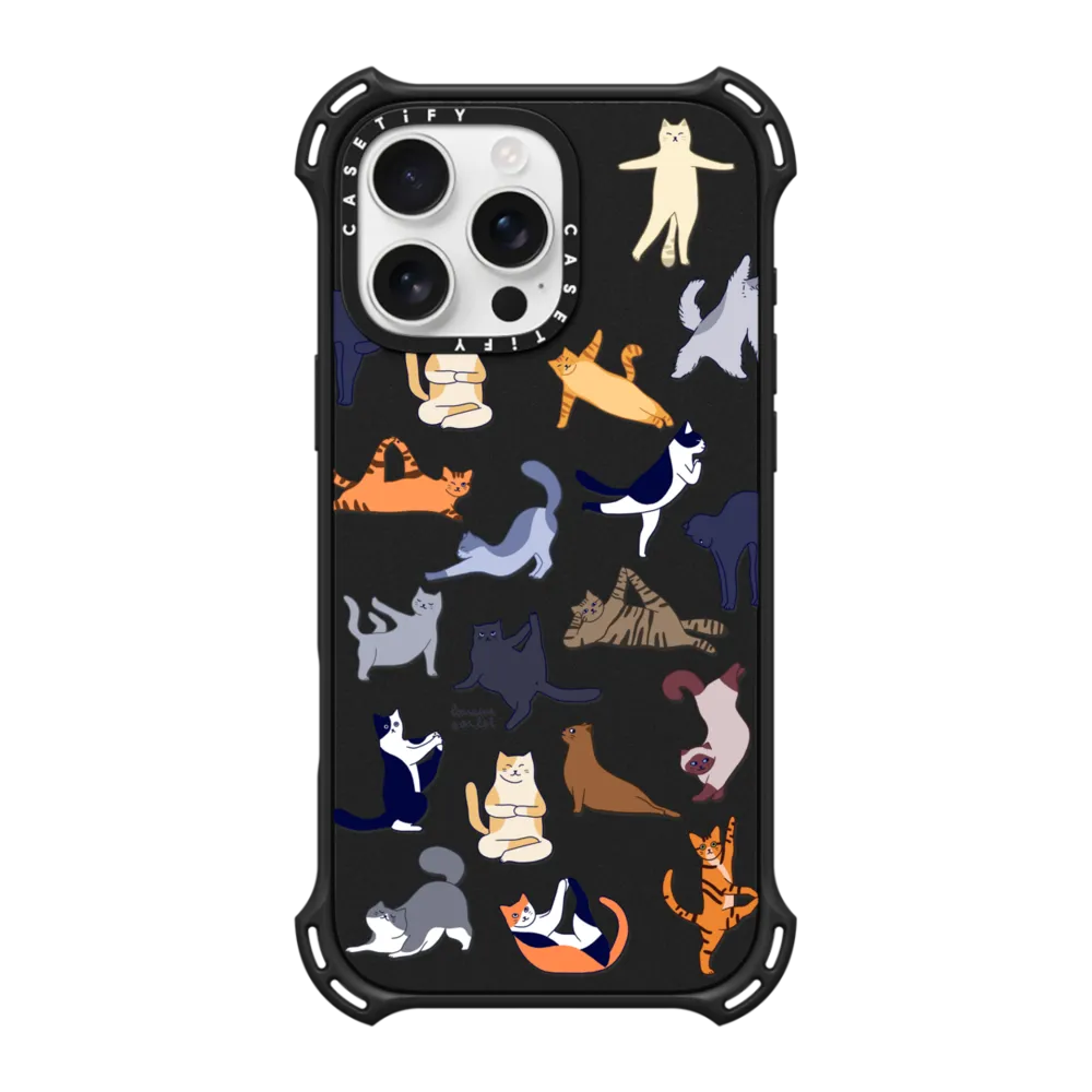 Bounce iPhone 16 Pro Max Case MagSafe Compatible - YOGA CATS