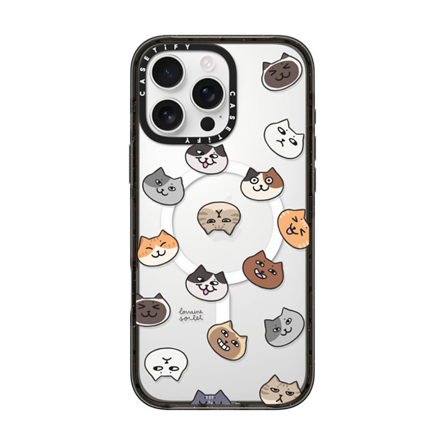 Lorraine Sorlet x CASETiFY iPhone 16 Pro Max ケース ブラック インパクトケース MagSafe対応 CATS MOOD