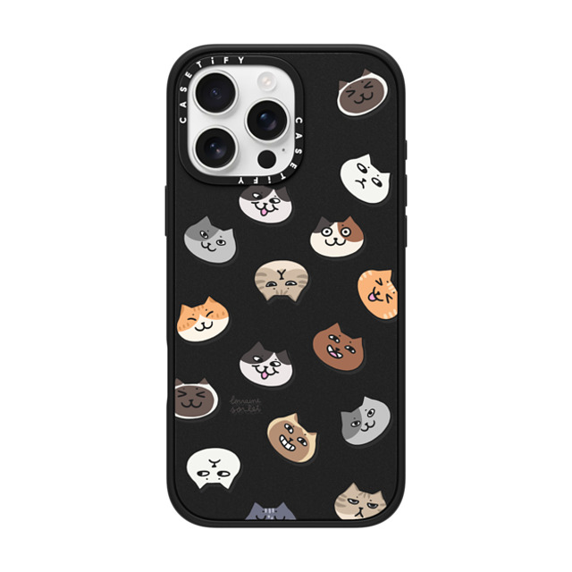 Lorraine Sorlet x CASETiFY iPhone 16 Pro Max ケース マットブラック インパクトケース MagSafe対応 CATS MOOD