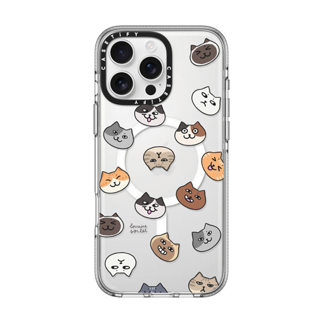 Lorraine Sorlet x CASETiFY iPhone 16 Pro Max ケース クリア クリア ケース MagSafe対応 CATS MOOD