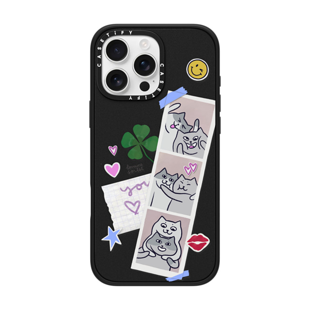 Lorraine Sorlet x CASETiFY iPhone 16 Pro Max ケース マットブラック インパクトケース MagSafe対応 CATS POLA