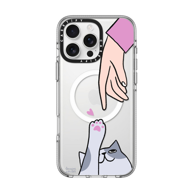 Lorraine Sorlet x CASETiFY iPhone 16 Pro Max ケース Love クリア クリア ケース MagSafe対応 CAT PERSON Back to School Lorraine Sorlet x CASETiFY iPhone 16 Pro Max ケース Love クリア クリア ケース MagSafe対応 CAT PERSON Back to School