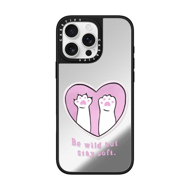 Lorraine Sorlet x CASETiFY iPhone 16 Pro Max ケース Love Silver on Black ミラーケース MagSafe対応 BE WILD BUT STAY SOFT Father's Day Lorraine Sorlet x CASETiFY iPhone 16 Pro Max ケース Love Silver on Black ミラーケース MagSafe対応 BE WILD BUT STAY SOFT Father's Day