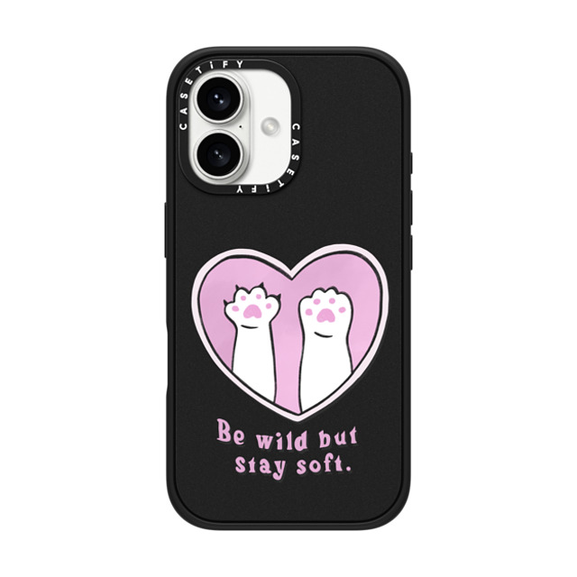 Lorraine Sorlet x CASETiFY iPhone 16 ケース Love マットブラック インパクトケース MagSafe対応 BE WILD BUT STAY SOFT Father's Day Lorraine Sorlet x CASETiFY iPhone 16 ケース Love マットブラック インパクトケース MagSafe対応 BE WILD BUT STAY SOFT Father's Day