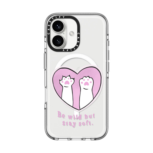 Lorraine Sorlet x CASETiFY iPhone 16 ケース Love クリア クリア ケース MagSafe対応 BE WILD BUT STAY SOFT Father's Day Lorraine Sorlet x CASETiFY iPhone 16 ケース Love クリア クリア ケース MagSafe対応 BE WILD BUT STAY SOFT Father's Day