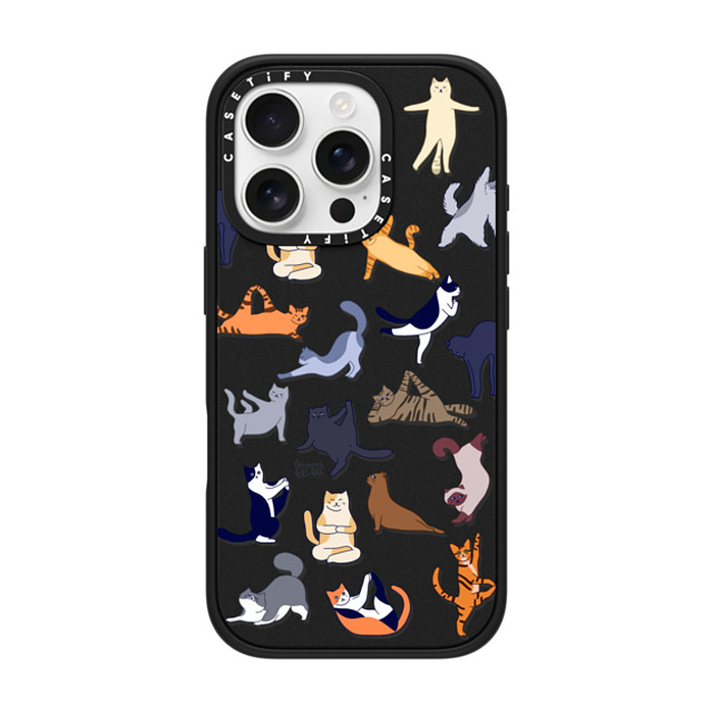 Lorraine Sorlet x CASETiFY iPhone 16 Pro Case Matte Black Impact Case MagSafe Compatible YOGA CATS Lorraine Sorlet x CASETiFY iPhone 16 Pro Case Matte Black Impact Case MagSafe Compatible YOGA CATS