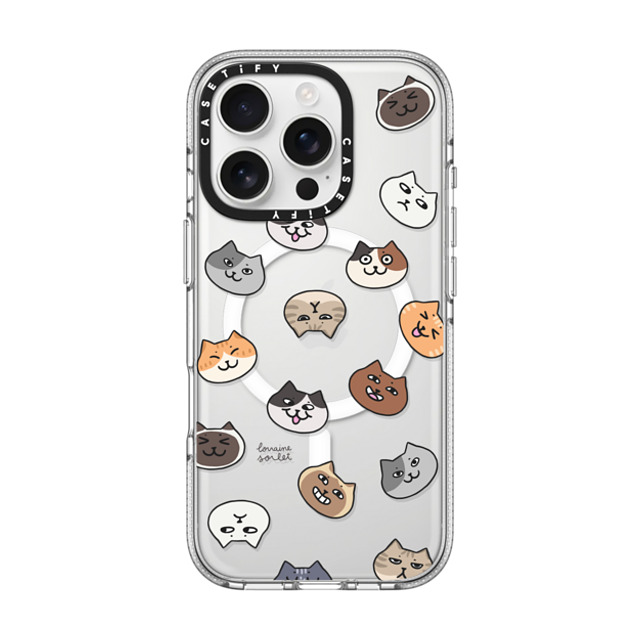 Lorraine Sorlet x CASETiFY iPhone 16 Pro ケース クリア クリア ケース MagSafe対応 CATS MOOD