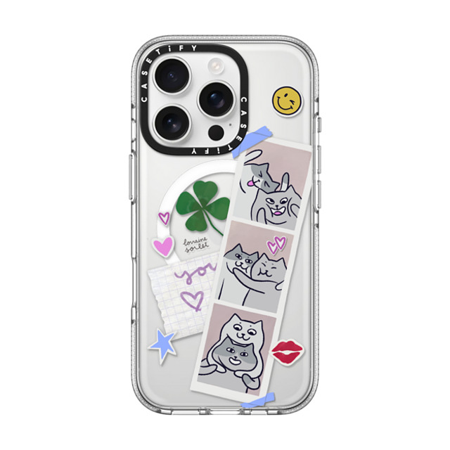 Lorraine Sorlet x CASETiFY iPhone 16 Pro ケース クリア クリア ケース MagSafe対応 CATS POLA