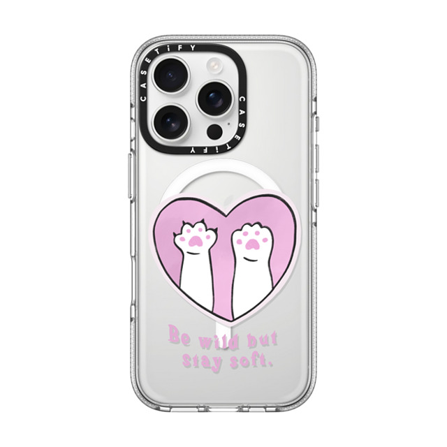 Lorraine Sorlet x CASETiFY iPhone 16 Pro Case Love Clear Clear Case MagSafe Compatible BE WILD BUT STAY SOFT Mother's Day Lorraine Sorlet x CASETiFY iPhone 16 Pro Case Love Clear Clear Case MagSafe Compatible BE WILD BUT STAY SOFT Mother's Day