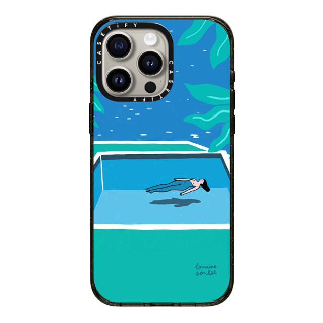 Lorraine Sorlet x CASETiFY iPhone 15 Pro Max ケース ブラック インパクトケース SWIMMING TIME