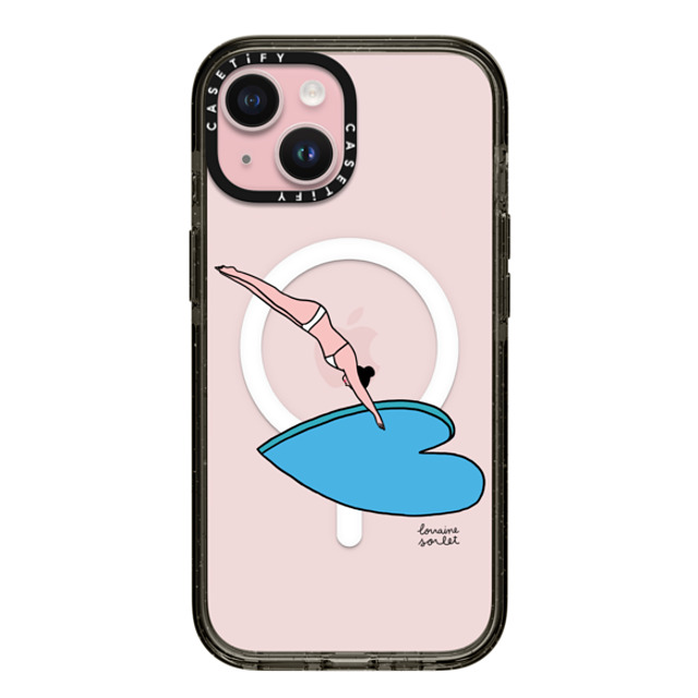 Lorraine Sorlet x CASETiFY iPhone 15 Case Sport,Nature Black Impact Case MagSafe Compatible Jump into love Father's Day Lorraine Sorlet x CASETiFY iPhone 15 Case Sport,Nature Black Impact Case MagSafe Compatible Jump into love Father's Day