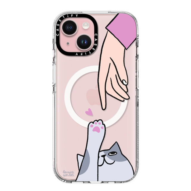 Lorraine Sorlet x CASETiFY iPhone 15 ケース Love クリア クリア ケース MagSafe対応 CAT PERSON Back to School Lorraine Sorlet x CASETiFY iPhone 15 ケース Love クリア クリア ケース MagSafe対応 CAT PERSON Back to School