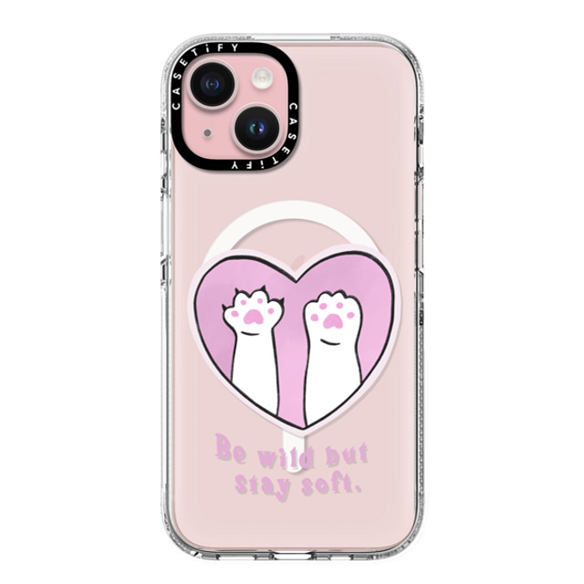 Lorraine Sorlet x CASETiFY iPhone 15 ケース Love クリア クリア ケース MagSafe対応 BE WILD BUT STAY SOFT Father's Day Lorraine Sorlet x CASETiFY iPhone 15 ケース Love クリア クリア ケース MagSafe対応 BE WILD BUT STAY SOFT Father's Day