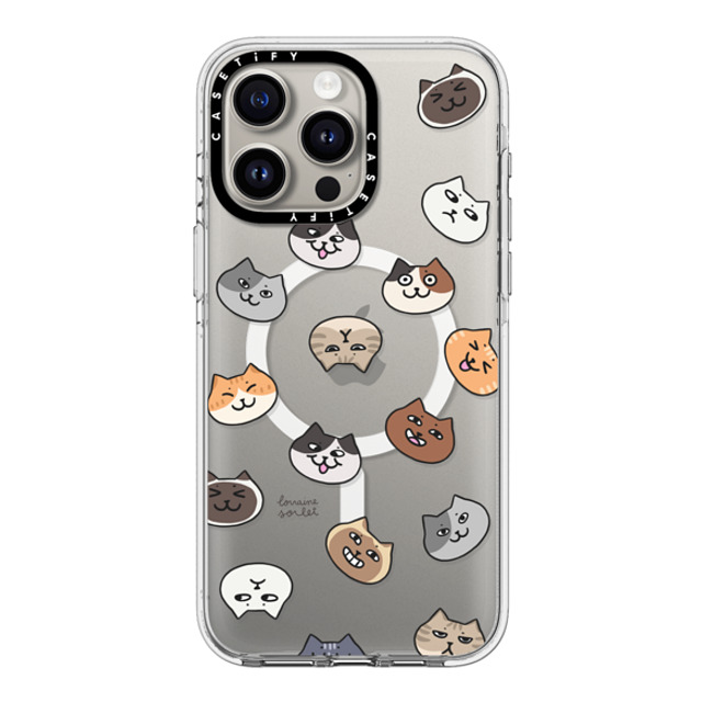 Lorraine Sorlet x CASETiFY iPhone 15 Pro Max ケース クリア クリア ケース MagSafe対応 CATS MOOD