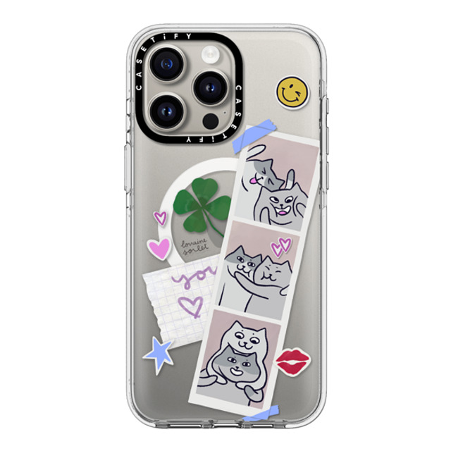 Lorraine Sorlet x CASETiFY iPhone 15 Pro Max ケース クリア クリア ケース MagSafe対応 CATS POLA