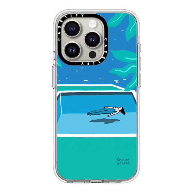 Lorraine Sorlet x CASETiFY iPhone 15 Pro ケース クリア クリア ケース MagSafe対応 SWIMMING TIME