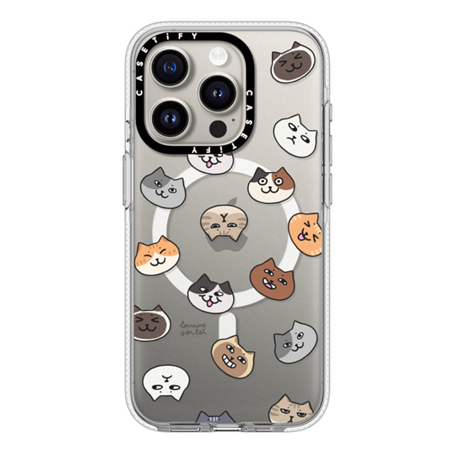 Lorraine Sorlet x CASETiFY iPhone 15 Pro ケース クリア クリア ケース MagSafe対応 CATS MOOD