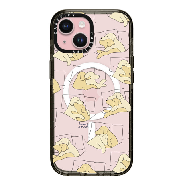 Lorraine Sorlet x CASETiFY iPhone 15 Case Dog,Animal Black Impact Case MagSafe Compatible SLEEPING DOGS Mother's Day Lorraine Sorlet x CASETiFY iPhone 15 Case Dog,Animal Black Impact Case MagSafe Compatible SLEEPING DOGS Mother's Day