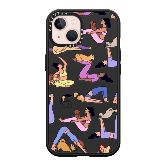 Lorraine Sorlet x CASETiFY iPhone 13 ケース マットブラック インパクトケース MagSafe対応 YOGI DOGS