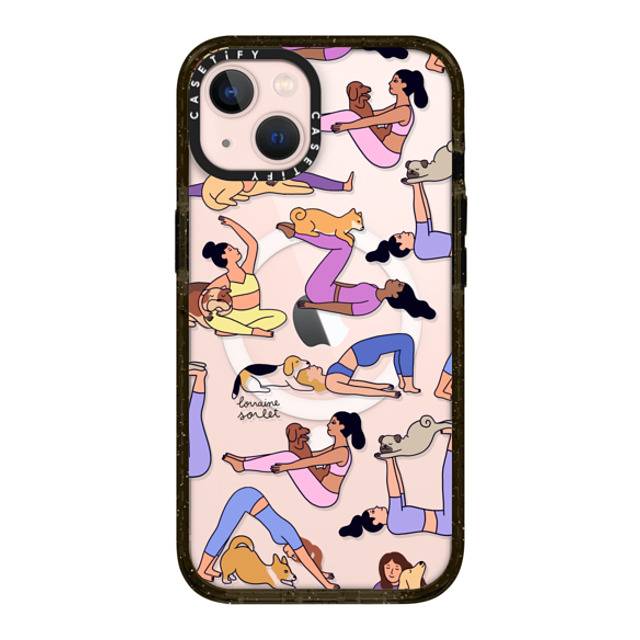 Lorraine Sorlet x CASETiFY iPhone 13 ケース ブラック インパクトケース MagSafe対応 YOGI DOGS