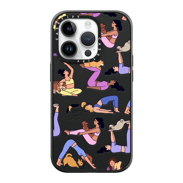 Lorraine Sorlet x CASETiFY iPhone 14 Pro ケース マットブラック インパクトケース MagSafe対応 YOGI DOGS