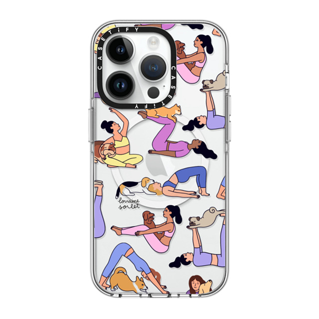 Lorraine Sorlet x CASETiFY iPhone 14 Pro ケース クリア クリア ケース MagSafe対応 YOGI DOGS