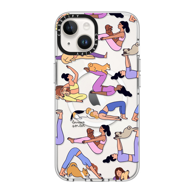 Lorraine Sorlet x CASETiFY iPhone 14 ケース クリア クリア ケース MagSafe対応 YOGI DOGS