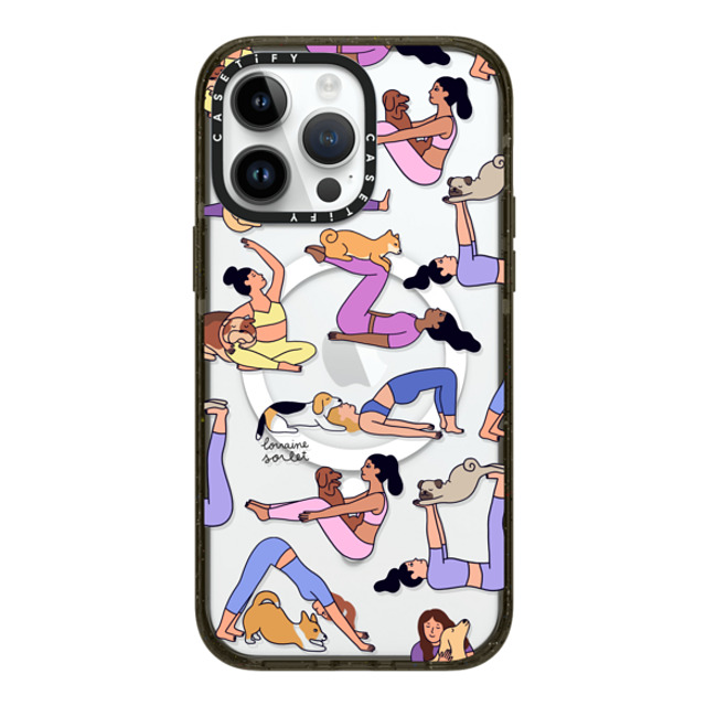 Lorraine Sorlet x CASETiFY iPhone 14 Pro Max ケース ブラック インパクトケース MagSafe対応 YOGI DOGS