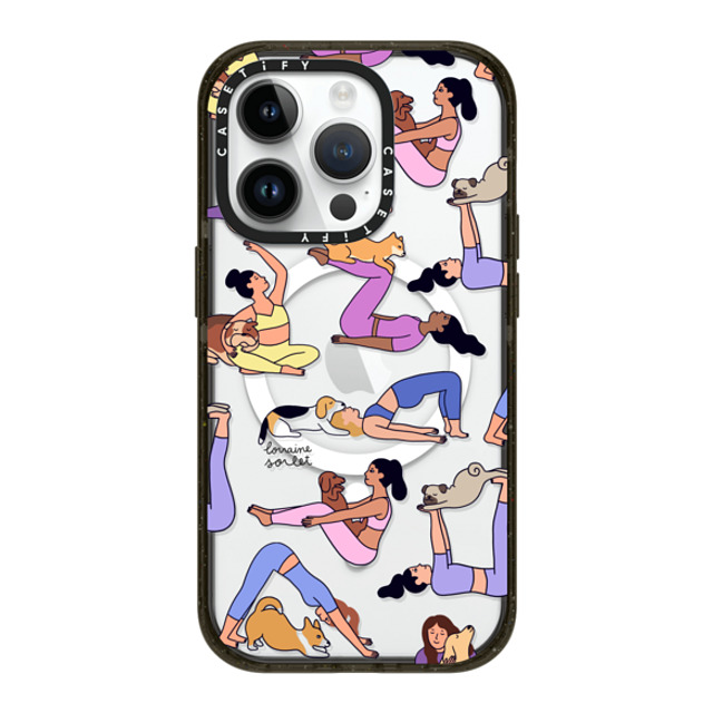 Lorraine Sorlet x CASETiFY iPhone 14 Pro ケース ブラック インパクトケース MagSafe対応 YOGI DOGS