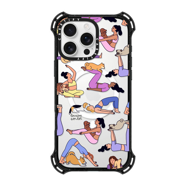 Lorraine Sorlet x CASETiFY iPhone 16 Pro Max ケース ブラック バウンスケース YOGI DOGS