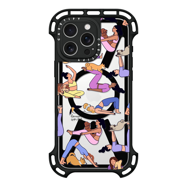 Lorraine Sorlet x CASETiFY iPhone 16 Pro Max ケース ブラック ウルトラ バウンスケース MagSafe対応 YOGI DOGS