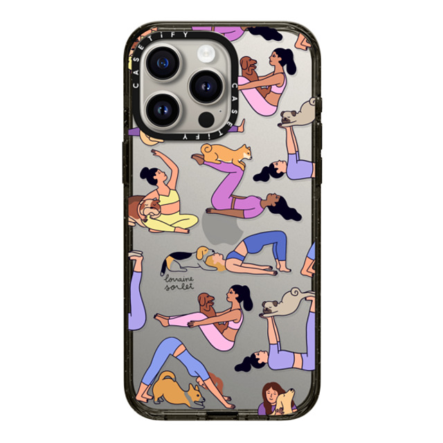 Lorraine Sorlet x CASETiFY iPhone 15 Pro Max ケース ブラック インパクトケース YOGI DOGS