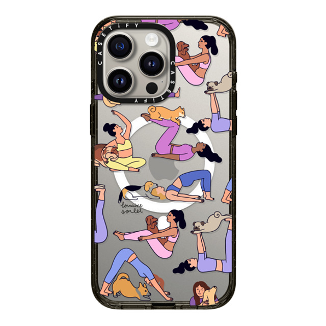 Lorraine Sorlet x CASETiFY iPhone 15 Pro Max ケース ブラック インパクトケース MagSafe対応 YOGI DOGS