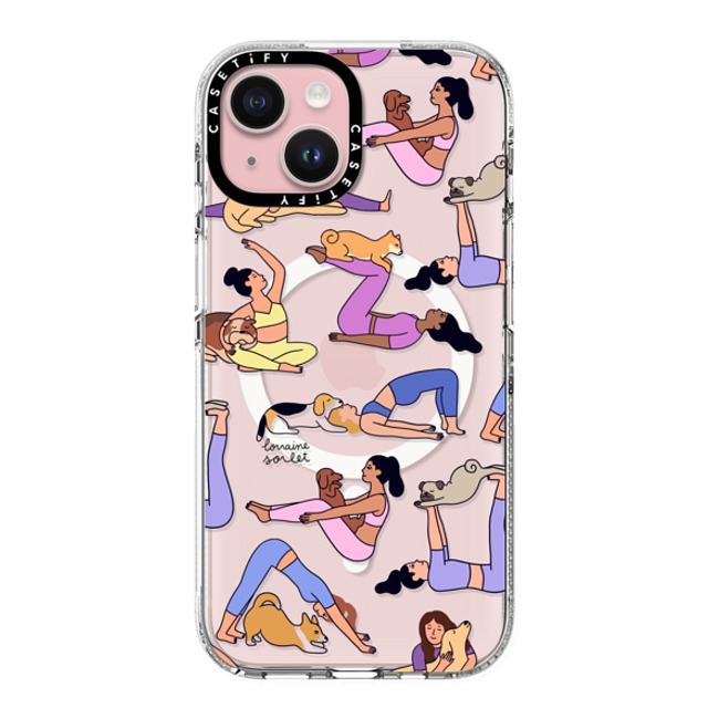 Lorraine Sorlet x CASETiFY iPhone 15 ケース クリア クリア ケース MagSafe対応 YOGI DOGS