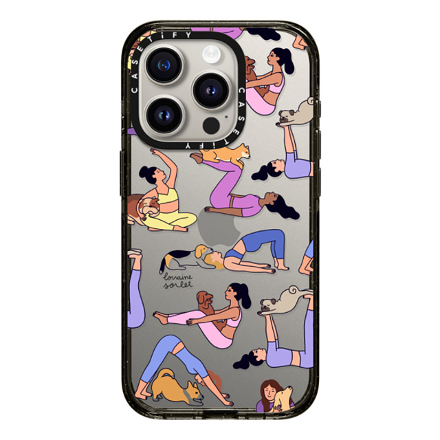 Lorraine Sorlet x CASETiFY iPhone 15 Pro ケース ブラック インパクトケース YOGI DOGS