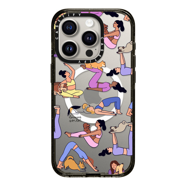 Lorraine Sorlet x CASETiFY iPhone 15 Pro ケース ブラック インパクトケース MagSafe対応 YOGI DOGS