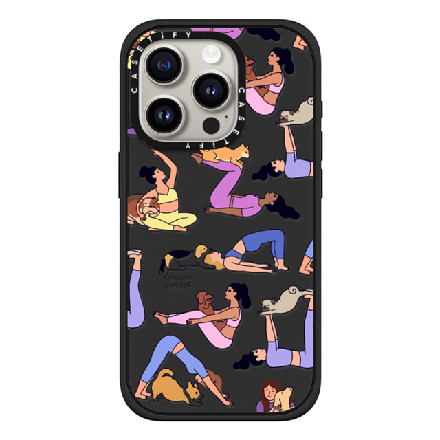 Lorraine Sorlet x CASETiFY iPhone 15 Pro ケース マットブラック インパクトケース MagSafe対応 YOGI DOGS