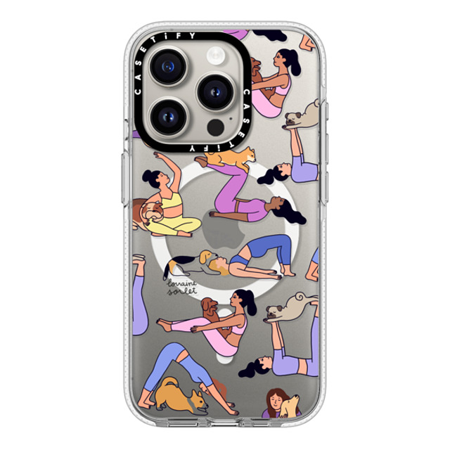 Lorraine Sorlet x CASETiFY iPhone 15 Pro ケース クリア クリア ケース MagSafe対応 YOGI DOGS