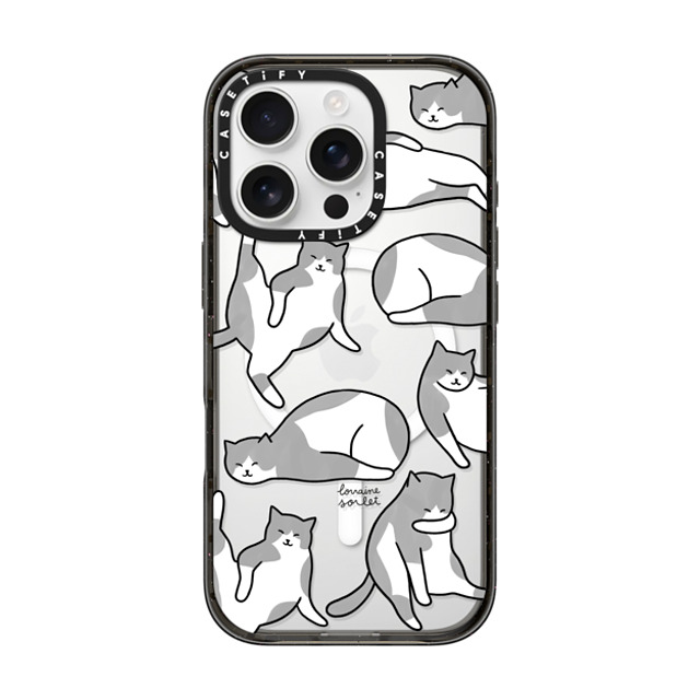 Lorraine Sorlet x CASETiFY iPhone 16 Pro ケース Cat,Animal ブラック インパクトケース MagSafe対応 CAT'S LIFE Father's Day Lorraine Sorlet x CASETiFY iPhone 16 Pro ケース Cat,Animal ブラック インパクトケース MagSafe対応 CAT'S LIFE Father's Day