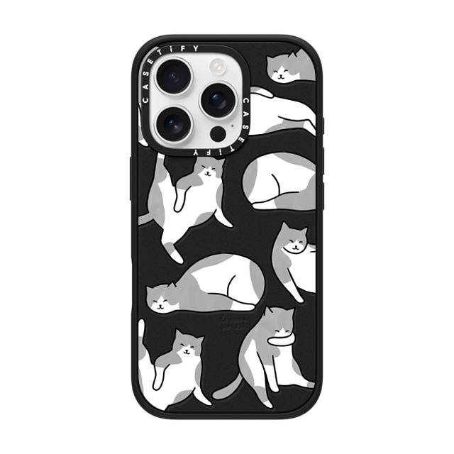 Lorraine Sorlet x CASETiFY iPhone 16 Pro ケース Cat,Animal マットブラック インパクトケース MagSafe対応 CAT'S LIFE Father's Day Lorraine Sorlet x CASETiFY iPhone 16 Pro ケース Cat,Animal マットブラック インパクトケース MagSafe対応 CAT'S LIFE Father's Day