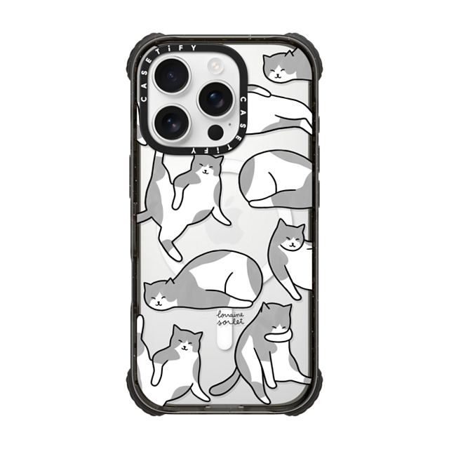 Lorraine Sorlet x CASETiFY iPhone 16 Pro ケース Cat,Animal ブラック ウルトラ インパクトケース MagSafe 対応 CAT'S LIFE Father's Day Lorraine Sorlet x CASETiFY iPhone 16 Pro ケース Cat,Animal ブラック ウルトラ インパクトケース MagSafe 対応 CAT'S LIFE Father's Day