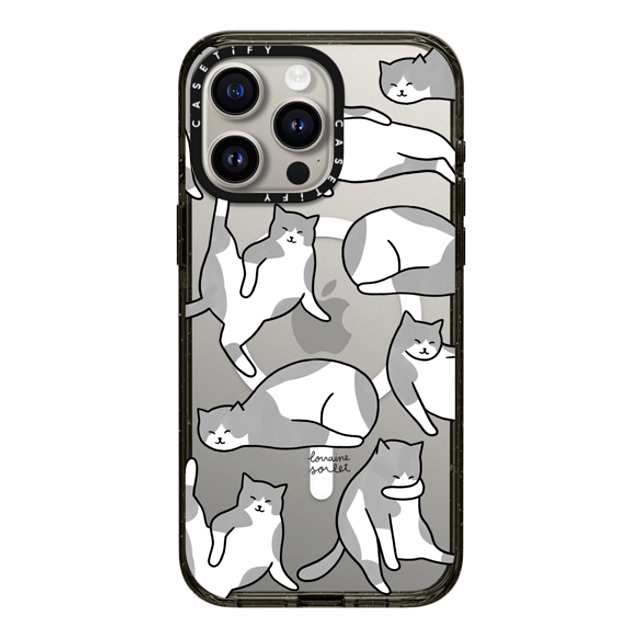 Lorraine Sorlet x CASETiFY iPhone 15 Pro Max Case Cat,Animal Black Impact Case MagSafe Compatible CAT'S LIFE Mother's Day Lorraine Sorlet x CASETiFY iPhone 15 Pro Max Case Cat,Animal Black Impact Case MagSafe Compatible CAT'S LIFE Mother's Day