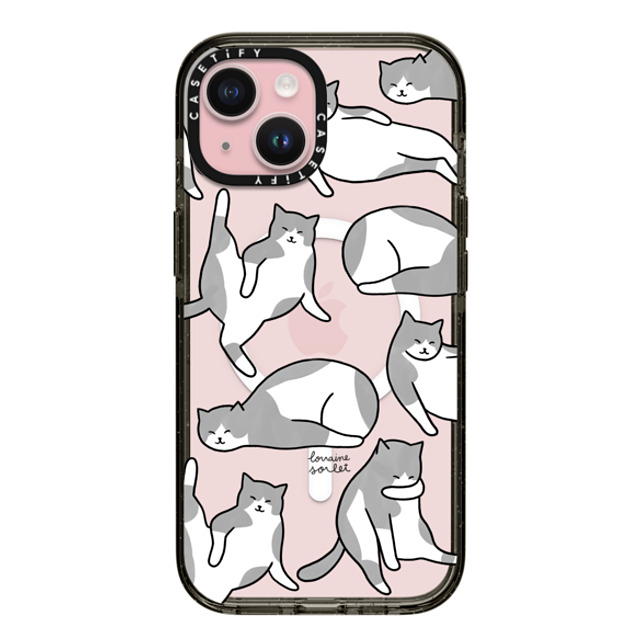 Lorraine Sorlet x CASETiFY iPhone 15 Case Cat,Animal Black Impact Case MagSafe Compatible CAT'S LIFE Mother's Day Lorraine Sorlet x CASETiFY iPhone 15 Case Cat,Animal Black Impact Case MagSafe Compatible CAT'S LIFE Mother's Day