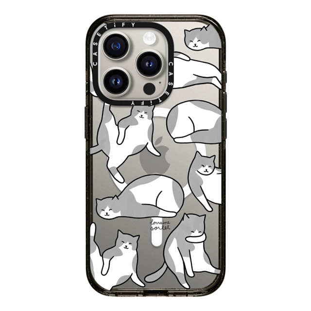 Lorraine Sorlet x CASETiFY iPhone 15 Pro Case Cat,Animal Black Impact Case MagSafe Compatible CAT'S LIFE Mother's Day Lorraine Sorlet x CASETiFY iPhone 15 Pro Case Cat,Animal Black Impact Case MagSafe Compatible CAT'S LIFE Mother's Day
