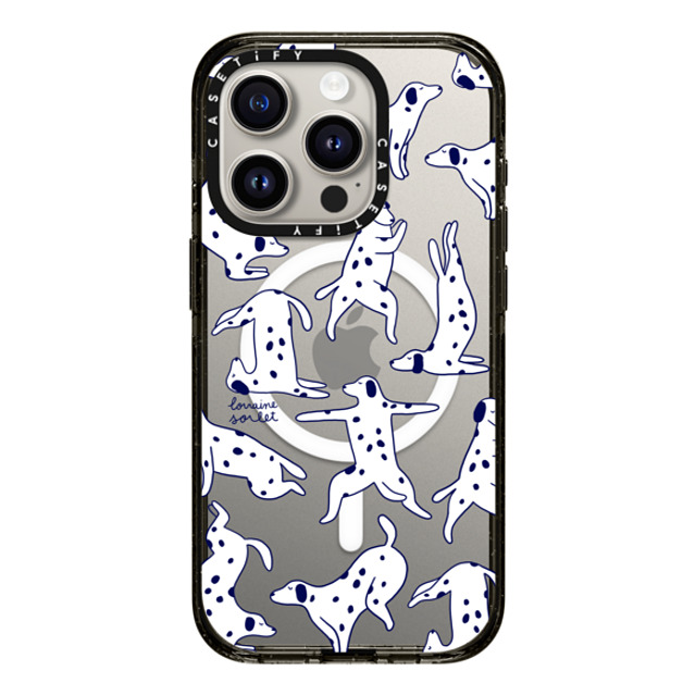 Lorraine Sorlet x CASETiFY iPhone 15 Pro Case Dog,Animal ブラック インパクトケース MagSafe対応 YOGA DALMATIAN Mother's Day Lorraine Sorlet x CASETiFY iPhone 15 Pro Case Dog,Animal ブラック インパクトケース MagSafe対応 YOGA DALMATIAN Mother's Day