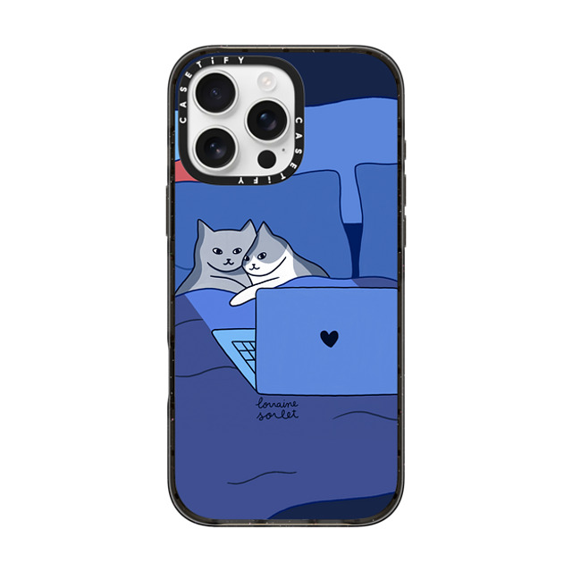 Lorraine Sorlet x CASETiFY iPhone 16 Pro Max ケース Cat,Animal ブラック インパクトケース CATFLIX Back to School Lorraine Sorlet x CASETiFY iPhone 16 Pro Max ケース Cat,Animal ブラック インパクトケース CATFLIX Back to School
