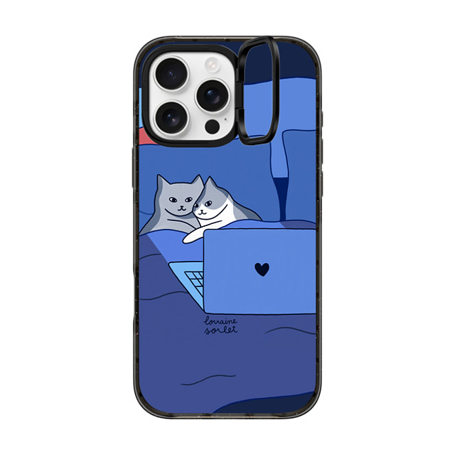 Lorraine Sorlet x CASETiFY iPhone 16 Pro Max ケース Cat,Animal ブラック インパクトリングスタンドケース MagSafe対応 CATFLIX Father's Day Lorraine Sorlet x CASETiFY iPhone 16 Pro Max ケース Cat,Animal ブラック インパクトリングスタンドケース MagSafe対応 CATFLIX Father's Day