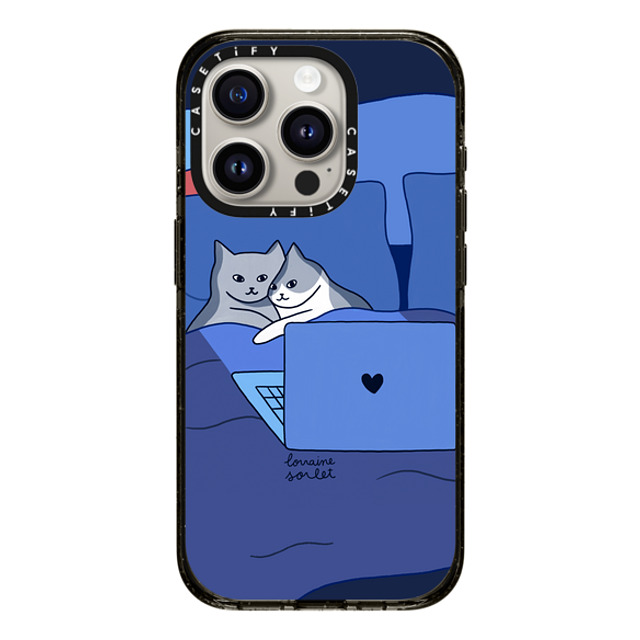 Lorraine Sorlet x CASETiFY iPhone 15 Pro ケース Cat,Animal ブラック インパクトケース MagSafe対応 CATFLIX Father's Day Lorraine Sorlet x CASETiFY iPhone 15 Pro ケース Cat,Animal ブラック インパクトケース MagSafe対応 CATFLIX Father's Day