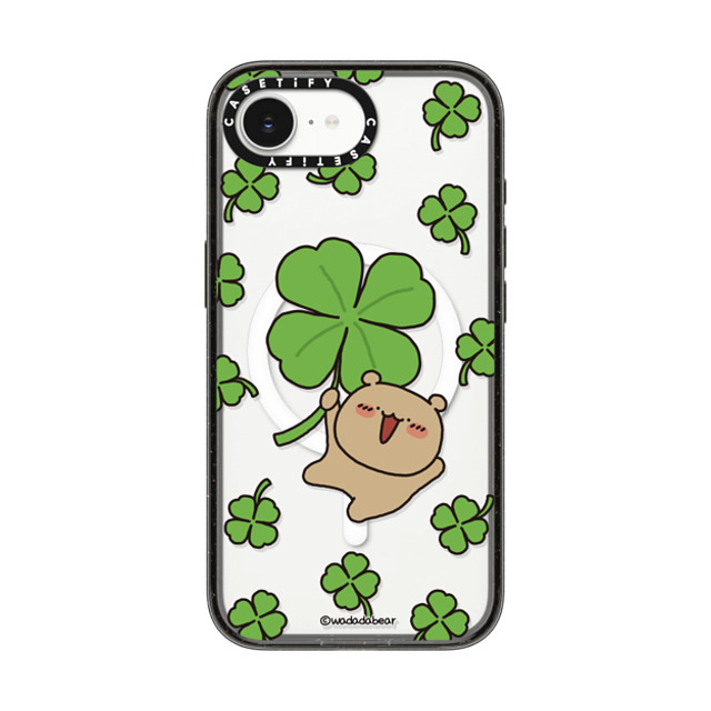 Wadada Bear x CASETiFY iPhone 16e ケース Bear,Animal ブラック インパクトケース MagSafe対応 Wadadabear Lucky Moment Phone Case Back to School Wadada Bear x CASETiFY iPhone 16e ケース Bear,Animal ブラック インパクトケース MagSafe対応 Wadadabear Lucky Moment Phone Case Back to School