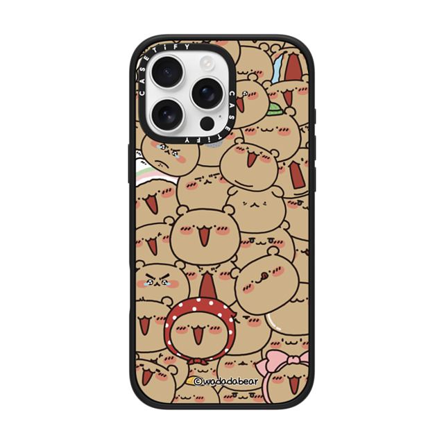 Wadada Bear x CASETiFY iPhone 16 Pro Max ケース Bear,Animal マットブラック インパクトケース MagSafe対応 Wadadabear Wiggle Time Phone Case Back to School Wadada Bear x CASETiFY iPhone 16 Pro Max ケース Bear,Animal マットブラック インパクトケース MagSafe対応 Wadadabear Wiggle Time Phone Case Back to School